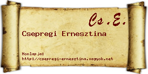 Csepregi Ernesztina névjegykártya