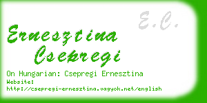 ernesztina csepregi business card